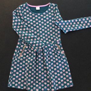 Teal Fox print girls dress.